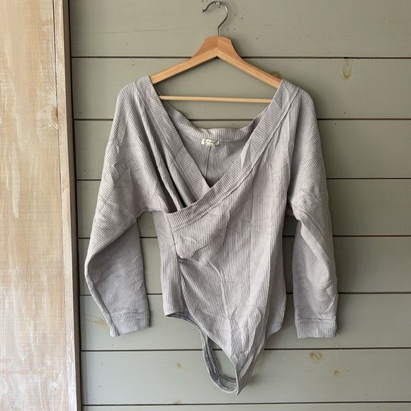 Free People Intimately Off-the-Shoulder Waffle Knit Bodysuit – Size M/L - Picture 2 of 7